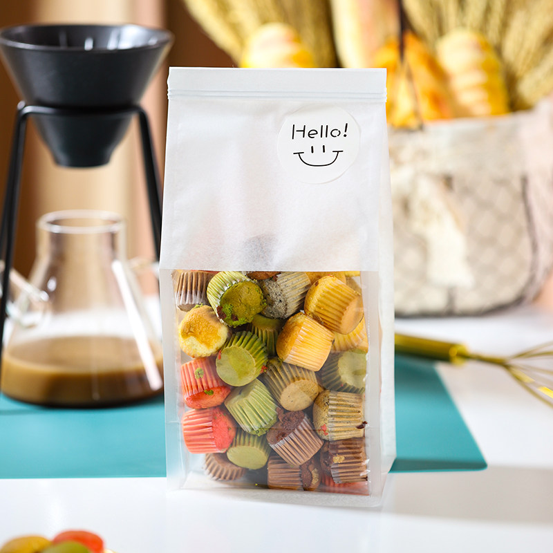 小纸杯蛋糕袋迷你饼干袋雪花酥吐司面包包装袋子烘焙西点外卖袋