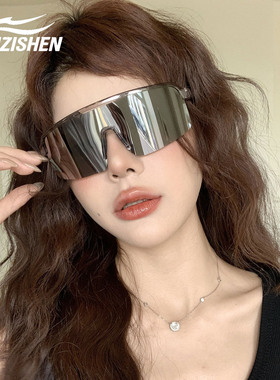 骑行眼镜太阳镜女反光水银色墨镜