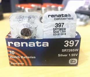 原装瑞士renata 纽扣电池 397 SR726SW AG2 手表 氧化银电池