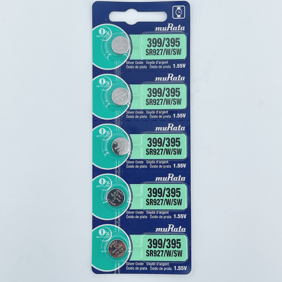 日本原装村田murata纽扣电池AG7 LR927 395 399 SR927SW卡装1粒