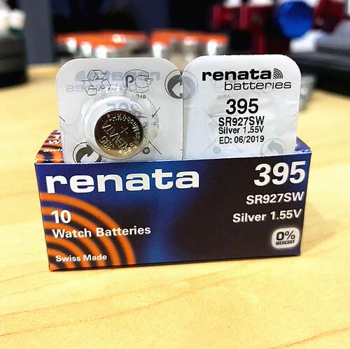 原装瑞士renata氧化银纽扣电池AG7 395 399 SR927SW 手表电池