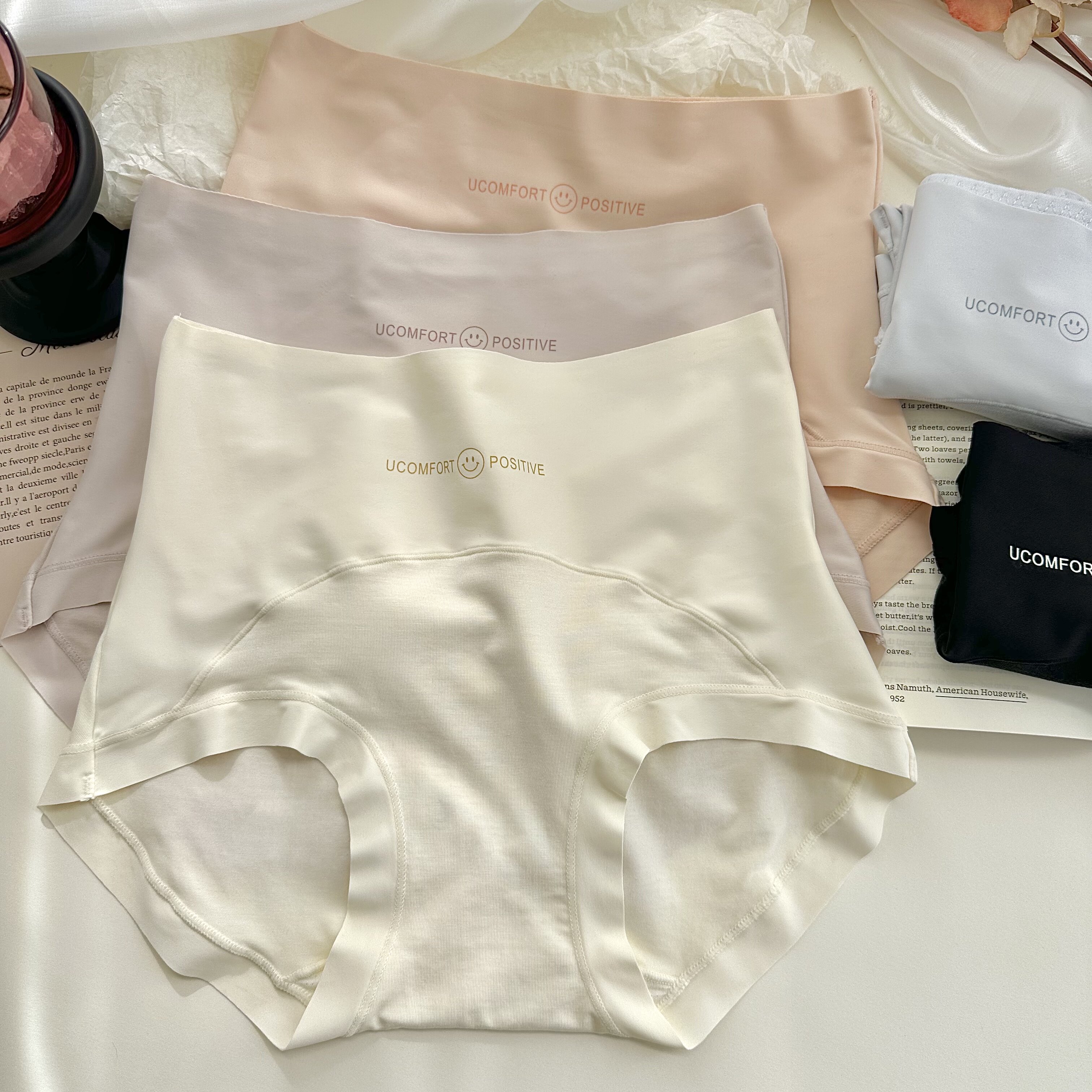 10A抑菌桑蚕丝加长加宽裆莱赛尔高腰收腹内裤女胖MM无痕大码内裤