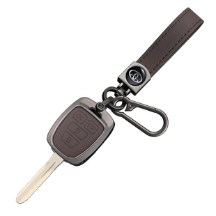 适用于丰田FJ酷路泽钥匙套老款RAV4普拉多霸道直板汽车包金属壳扣