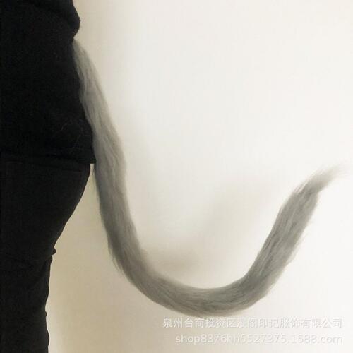 猫尾巴可凹凸长毛猫咪儿