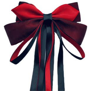 国风马面裙汉服长飘带大蝴蝶结仙气舞蹈COS头饰发夹发饰顶夹头饰