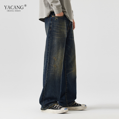 秋冬新款复古宽松牛仔裤