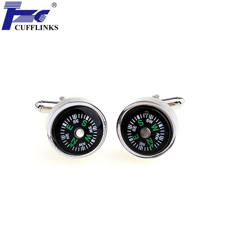 수출 유럽 모험가 고품질 나침반 커프스 단추 커프스 단추 셔츠 커프스 단추 커프스