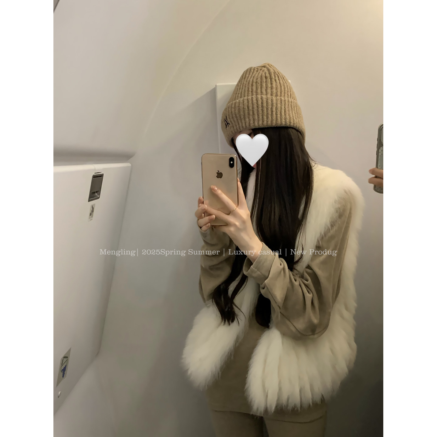 Mengling梦玲 冬日来信 毛绒绒真毛狐狸毛贵气女主百搭皮草马甲