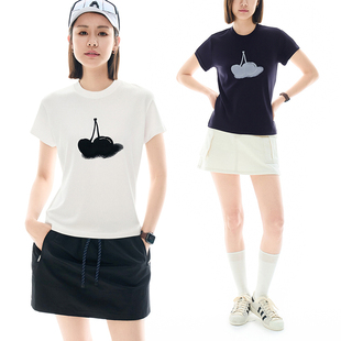 云上生活【樱桃T】莱赛尔天丝棉印花短袖女T恤夏正肩显瘦上衣