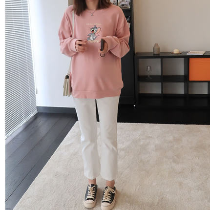 极速孕妇装春秋款上衣孕妇卫衣宽松C中长款春夏装薄清新洋气潮辣