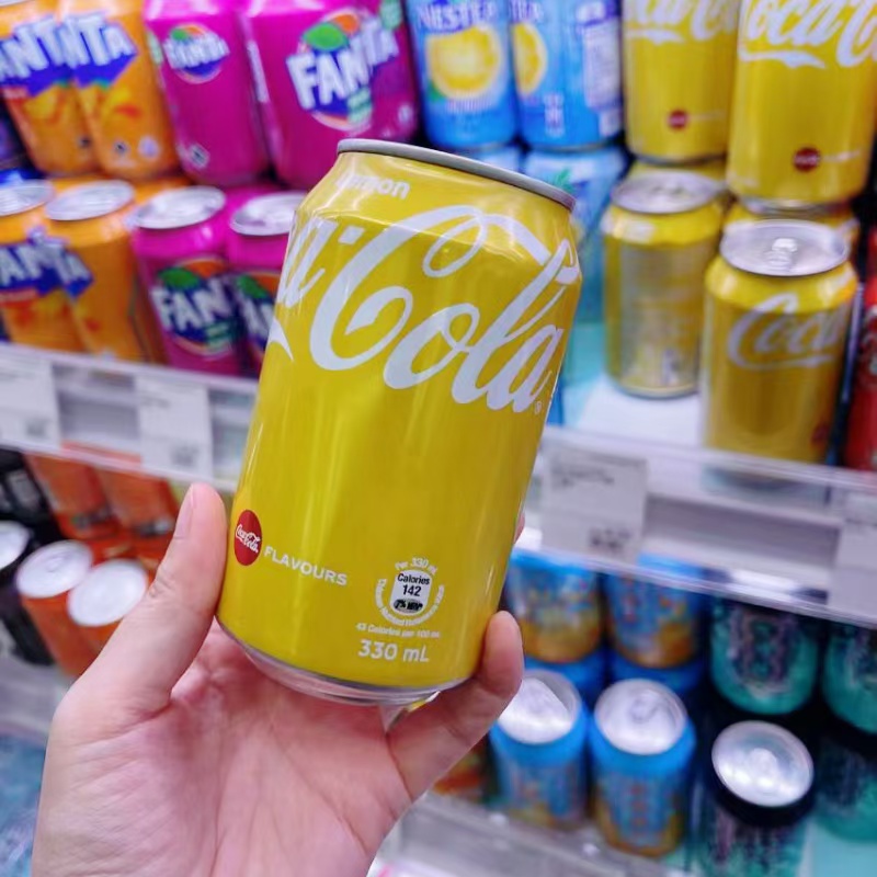 可口可乐香港版柠檬可乐黄色