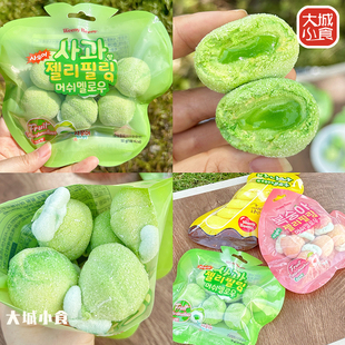 友施GS25夹心香蕉桃子苹果棉花糖鸡蛋造型软糖QQ糖 韩国进口零食