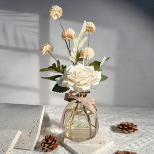 栀子花无火香薰家用室内持久卧慵懒周末轻奢摆件小众高端装饰ins