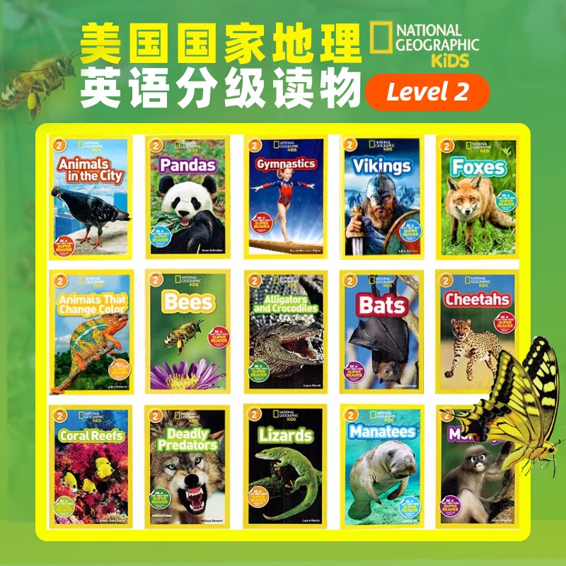 100元5件 国家地理kids 美国国家地理分级阅读2级别National Geographic Kids Readers Level 2 英文原版图书儿童科普百科认知读物