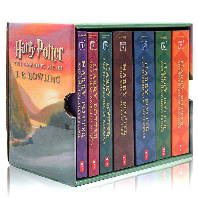 进口英文原版正版 Harry Potter Box Set 1-7 哈利波特全套全集盒装美国老版 Scholastic 学乐出版社英语科幻小说 J.K.罗琳,书籍/杂志/报纸,原版其它,淘宝优惠券,粉丝福利购,淘宝优惠卷