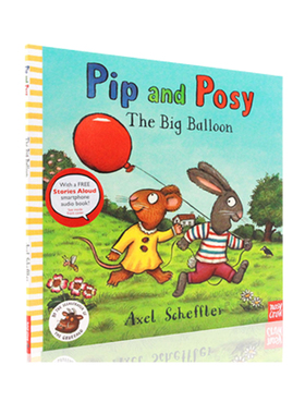 进口英文原版正版 绘本 Pip and Posy the big balloon 波西和皮普:大气球 平装大开 儿童启蒙图画故事书