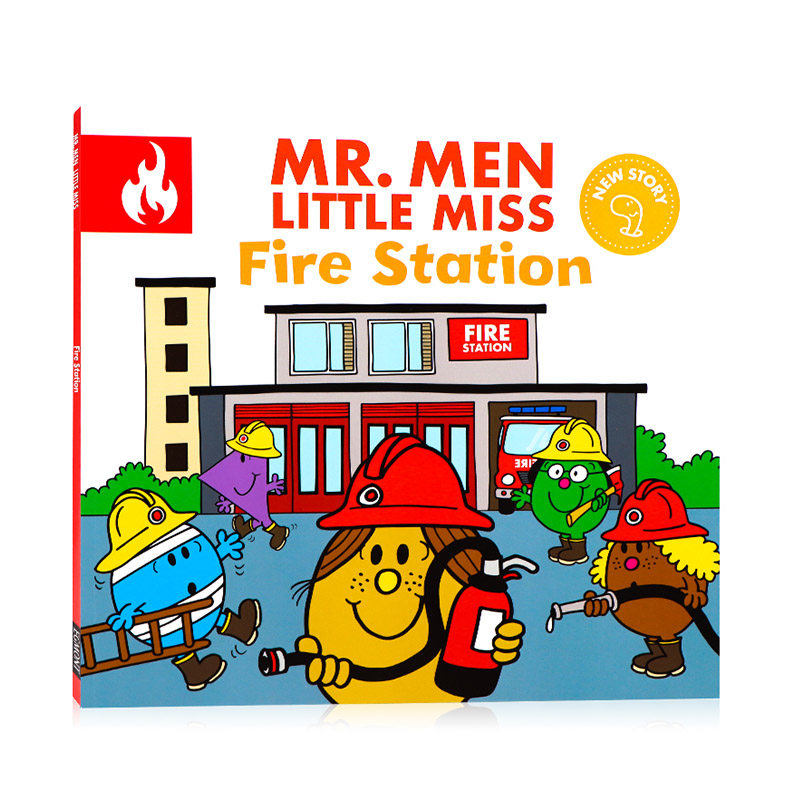 men little miss fire station 英文原版绘本 儿童英语启蒙绘本 痘