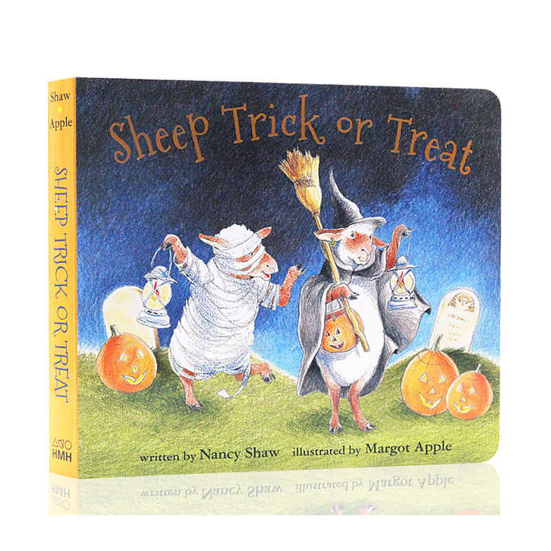 进口英文原版正版 纸板书 sheep trick or treat 不给糖就捣蛋 小羊