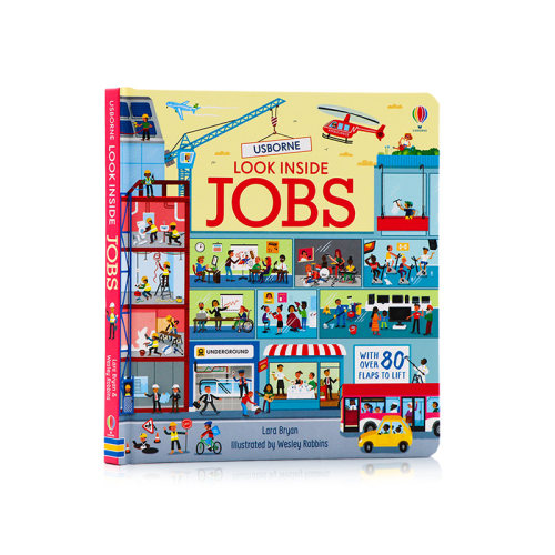 进口英文原版正版 看里面系列 工作 Look Inside Jobs 图书 工作认知图画书 儿童科普百科立体翻翻书 精装纸板书 亲子读物