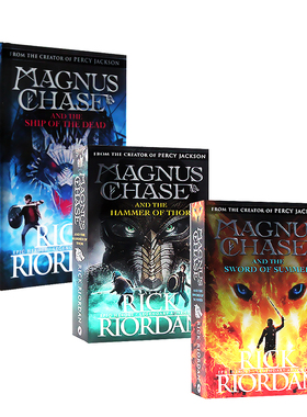 Magnus Chase3册合售波西杰克逊之北欧神话系列The Sword of Summer/Hammer of Thor/Ship of the Dead马格纳斯与仙宫之神 英文版