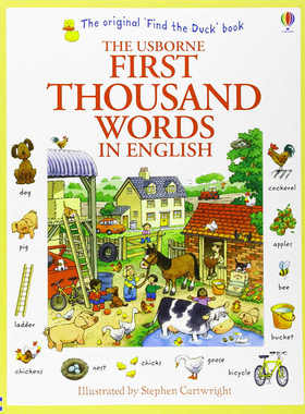 1000词 英文原版绘本 First Thousand Words in English 1000个英语单词 词汇书 平装大开