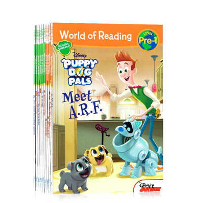 进口英文原版正版 迪士尼儿童绘本分级读物10册 World of Reading Level Pre-1,Level1 Disney经典图画故事书 儿童启蒙读物 含贴纸