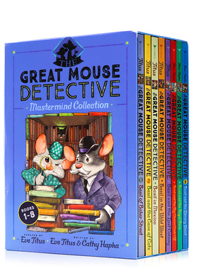 神探妙鼠妙妙探8册 英文原版章节书  The Great Mouse Detective Master Mind Collection Books 老鼠侦探迪士尼电影 初级桥梁小说