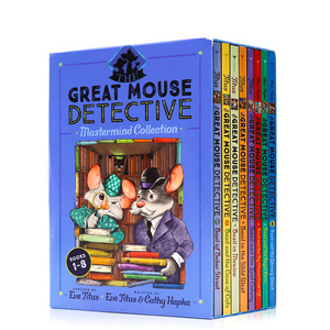 神探妙鼠妙妙探8册 英文原版章节书  The Great Mouse Detective Master Mind Collection Books 老鼠侦探迪士尼电影 初级桥梁小说