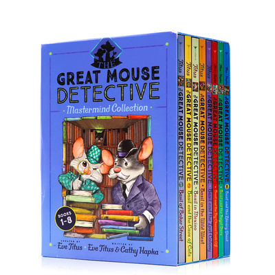 神探妙鼠妙妙探8册 英文原版章节书  The Great Mouse Detective Master Mind Collection Books 老鼠侦探迪士尼电影 初级桥梁小说