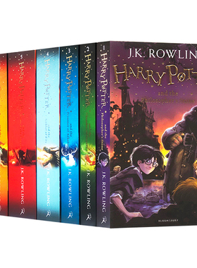 哈利波特英语原版 Harry Potter 1-7 哈利波特书全套平装哈利波特与魔法石英国版儿童科幻小说JK Rowling罗琳英文原版青少年文学