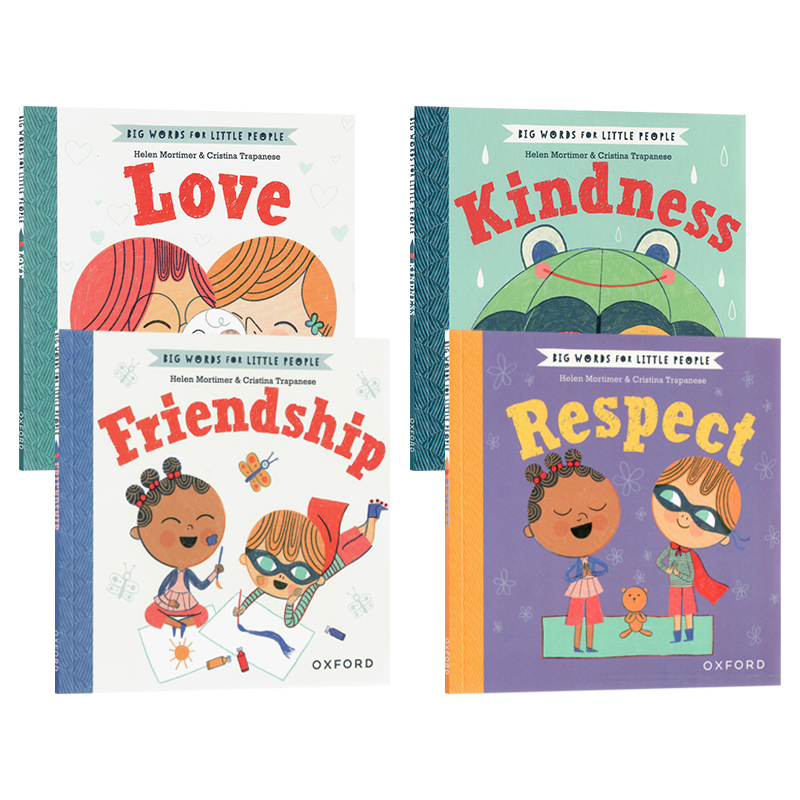 牛津精品给小小的人讲质朴道理4册套装 英文原版绘本2 Big Words for Little People系列2儿童启蒙治愈图画书性格习惯情商培养绘本
