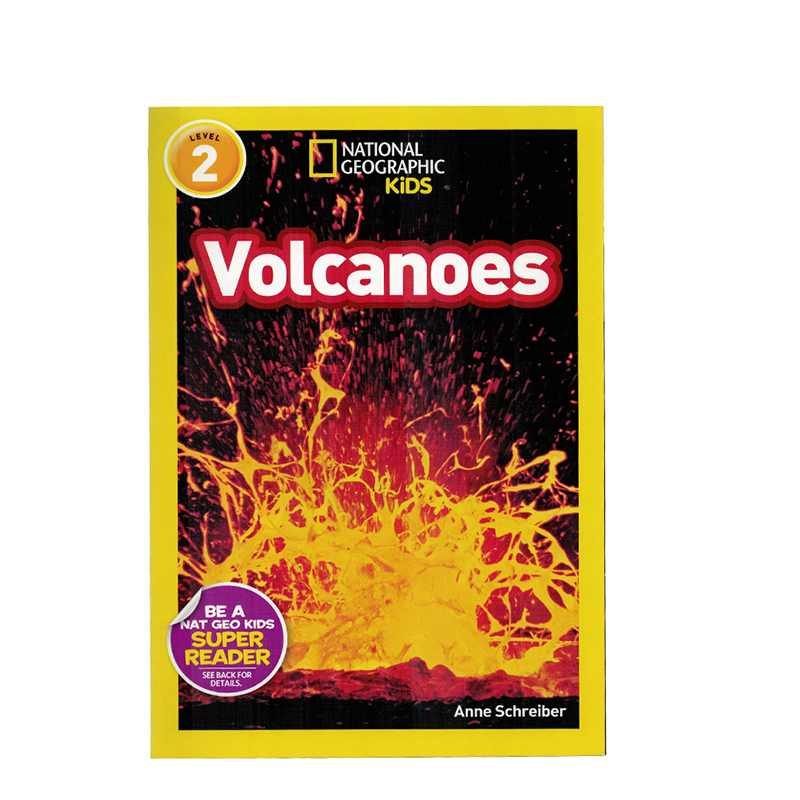 进口英文原版正版绘本National Geographic Kids Level2:Volcanoes 国家地理分级阅读 少儿科普百科英语童书