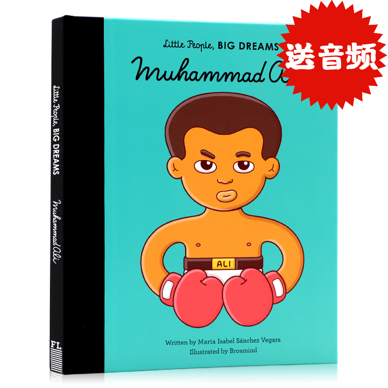 进口英文原版绘本小人物大梦想系列拳王阿里体育明星 Little People Big Dreams Muhamad Ali儿童英语启蒙励志读物名人传记精装