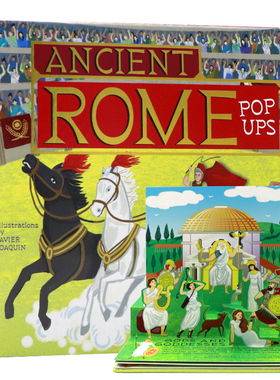 古文明系列古罗马弹出式立体书英文原版绘本 Ancient Civilisations Pop-Ups Ancient Rome 儿童历史科普精装纸板3D视觉立体翻翻书