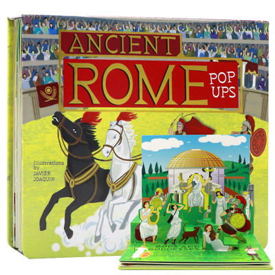 古文明系列古罗马弹出式立体书英文原版绘本 Ancient Civilisations Pop-Ups Ancient Rome 儿童历史科普精装纸板3D视觉立体翻翻书