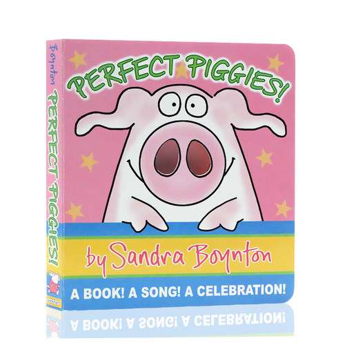 进口英文原版值班 完美的小猪 Perfect Piggies! 纸板书 名家Sandra Boynton 洞洞书 儿童英语启蒙图画书