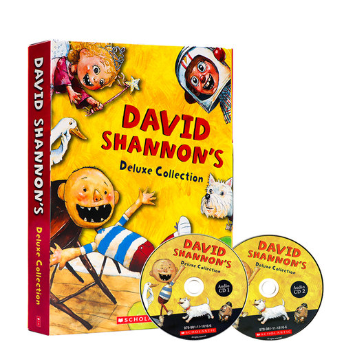 进口英文原版正版 大卫香农作品10册合集附2CD David Shannon'S Deluxe Collection 大卫不可以 凯迪克奖名家绘本 平装 Scholastic