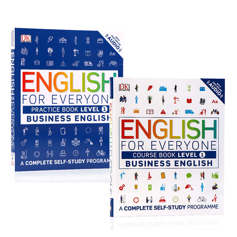 进口英文原版正版K商务英语L1课本教材+练习册两册套装English for Everyone Business English Level 1自学教材 雅思托福用书
