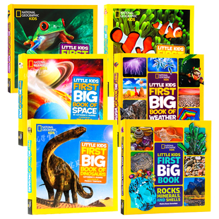 美国国家地理儿童百科6册英文原版绘本 Space/Dinosaurs/Weather/the Rain Forest/the Ocean 精装全彩大开本儿童知识百科全书