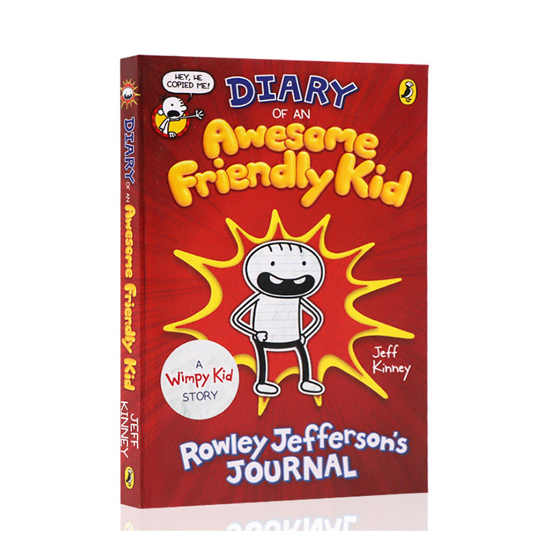英文原版小屁孩日记作者Jeff Kinney新作Diary of an Awesome Friendly Kid儿童小说漫画绘本杰夫金尼Diary of a Wimpy Kid