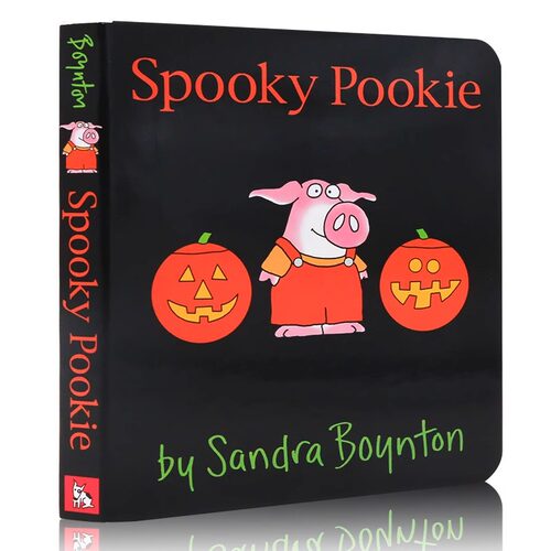 恐怖的小布奇 Spooky Pookie 英文原版绘本 幼儿童睡前故事撕不烂纸板图画书 Sandra Boynton 桑德拉博因顿 小猪卡通 万圣节主题