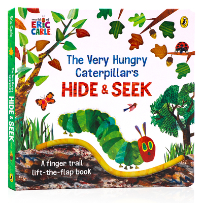 英文原版绘本 The Very Hungry Caterpillar's Hide and Seek 好饿的毛毛虫躲猫猫翻翻书 卡尔爷爷Eric Carle 儿童启蒙认知纸板书