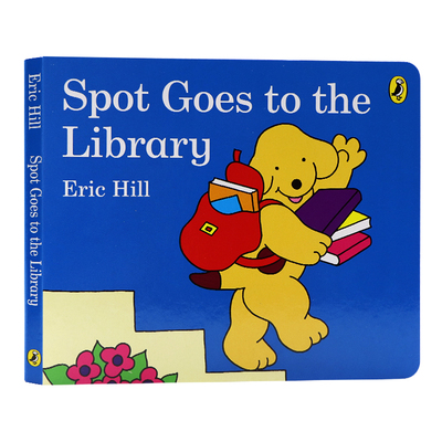 小玻去图书馆 英文原版 Spot  Goes to the  Library儿童益智启蒙认知早教 小波在哪里系列纸板书 低幼英文原版亲子读物 Eric Hill