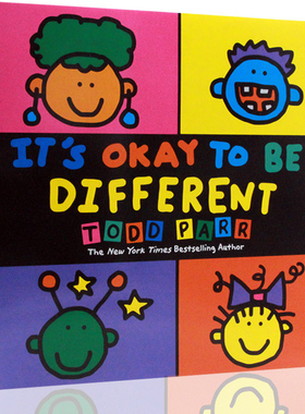 英文原版绘本 It's Okay To Be Different  名家Todd Parr 儿童情商培养亲子启蒙平装书 儿童家庭成长教育 英语启蒙图画书
