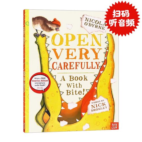 英文原版绘本 Open Very Carefully 英国水石书店童书大奖获得者Nicola O'Byrne作品 儿童情商培养图画书家庭亲子教育大开本洞洞书