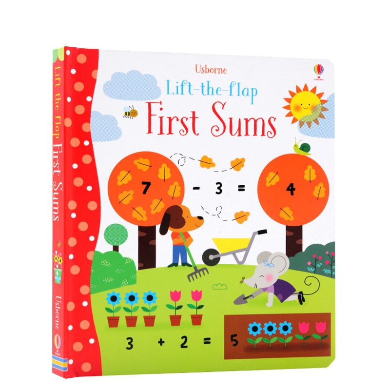 Usborne 数学加法翻翻书 Lift The Flap First Sums 学习加数 英文原版绘本 数学启蒙 尤斯伯恩 宝宝学习英文单词幼儿早教益智