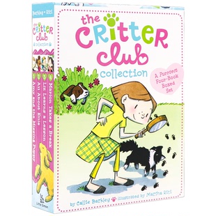 小动物俱乐部1-4册 英文原版 The Critter Club Collection 儿童课外英语阅读 桥梁章节小说 艾米和丢失的小狗 关于艾莉的一切