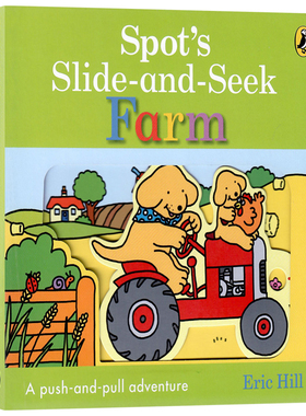 小玻的农场英文原版绘本 Spot's Slide and Seek Farm 低幼启蒙机关操作纸板书撕不烂 推拉转滑动趣味玩具书亲子互动游戏书