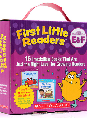 进口英文原版绘本First Little Readers Parent Pack: Guided Reading Levels E& F小读者分级阅读学乐指导性阅读套装亲子互动学习