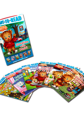 英文原版 Ready to Read Level 1 系列 storytime with Daniel 6册小老虎丹尼尔的邻居盒装合售 儿童英语分级阅读绘本英语学习提升